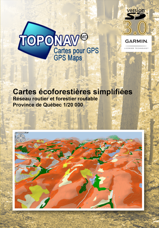 Cartes écoforestières simplifiées du Québec V3